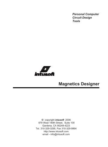 Intusoft Magnetics Designer