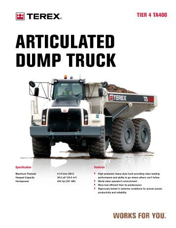 TA400 spec sheet 6p - Terex Corporation