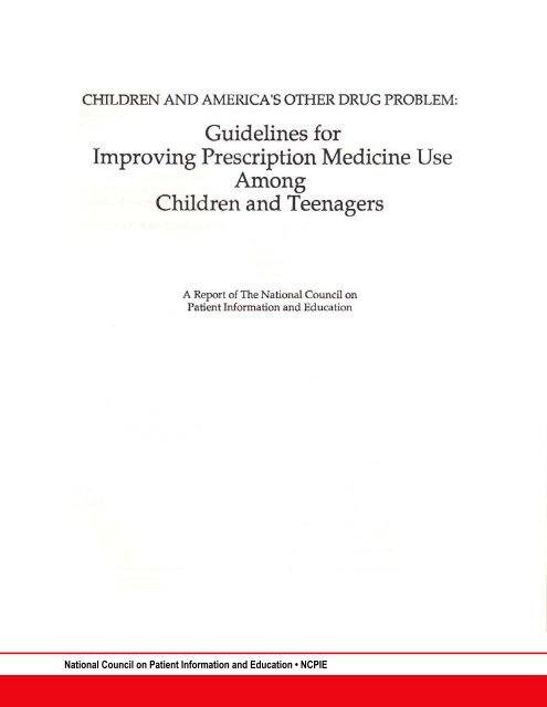 Children and America's Other Drug Problem - National Council on ...