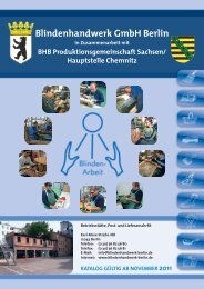 Blindenhandwerk GmbH Berlin in ... - Schweizerische Blinden