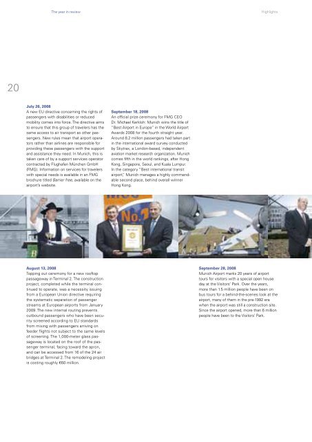 Annual Report 2008 (pdf) - Flughafen MÃ¼nchen