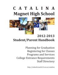 C A T A L I N A Magnet High School - FTP Directory Listing - Tucson ...