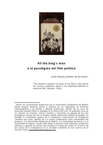 All the king's men o el paradigma del film político - InterMidias