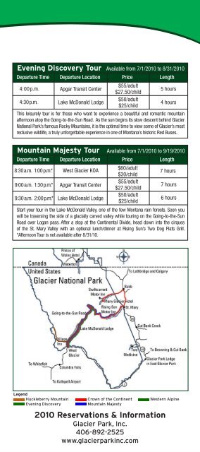 Red bus tourS - Glacier Park Inc.