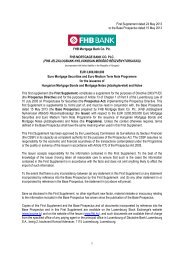 1 First Supplement dated 24 May 2013 to the Base ... - FHB Bank