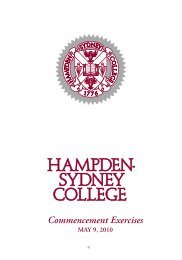 Commencement Exercises - Hampden-Sydney College