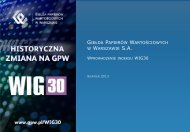 Indeks WIG30 - prezentacja - GPW