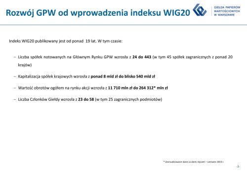 Indeks WIG30 - prezentacja - GPW