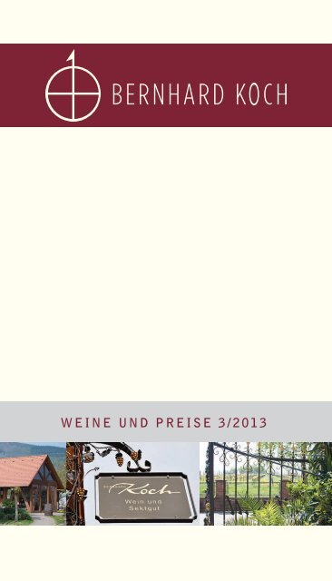 Weinpreisliste - Weingut Bernhard Koch