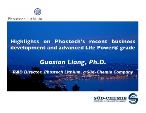 Highlights on phostech's recent business development and