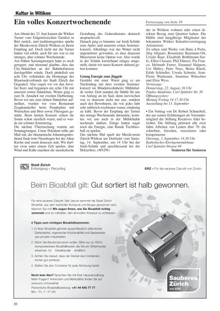 Ausgabe 5, Juli 2013 - Quartier-Anzeiger Archiv