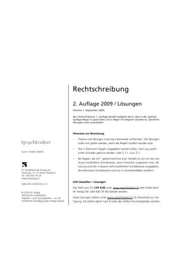 Rechtschreibung und WÃ¶rterbÃ¼chedr - Sprachtrainer