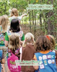 2012 Annual Report - the Girl Scouts, Hornets' Nest Council.
