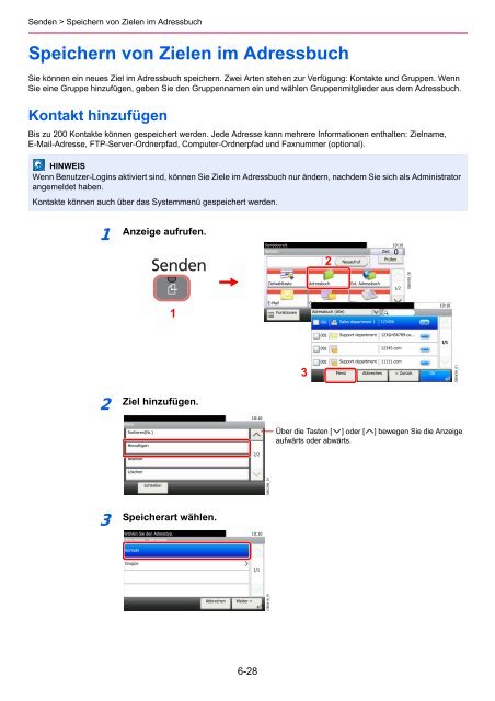 Anzeige aufrufen. - Utax