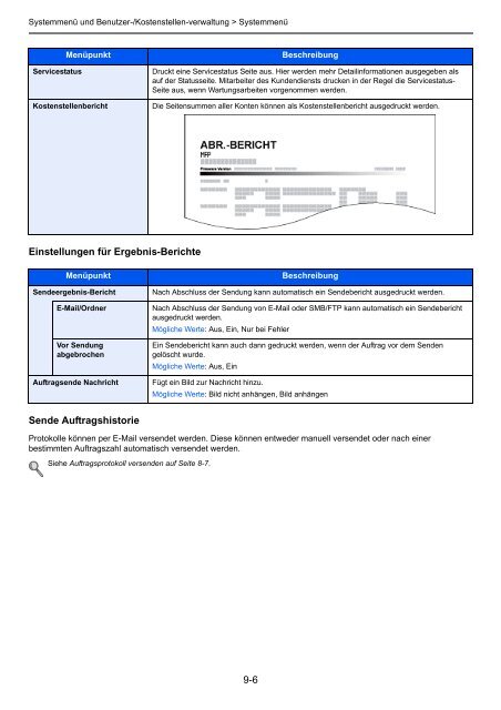 Anzeige aufrufen. - Utax