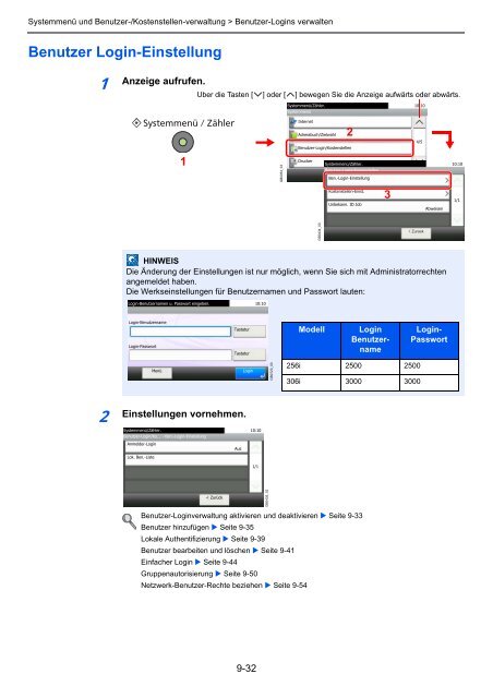 Anzeige aufrufen. - Utax