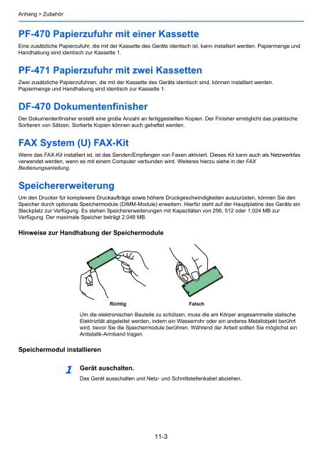 Anzeige aufrufen. - Utax