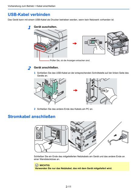 Anzeige aufrufen. - Utax