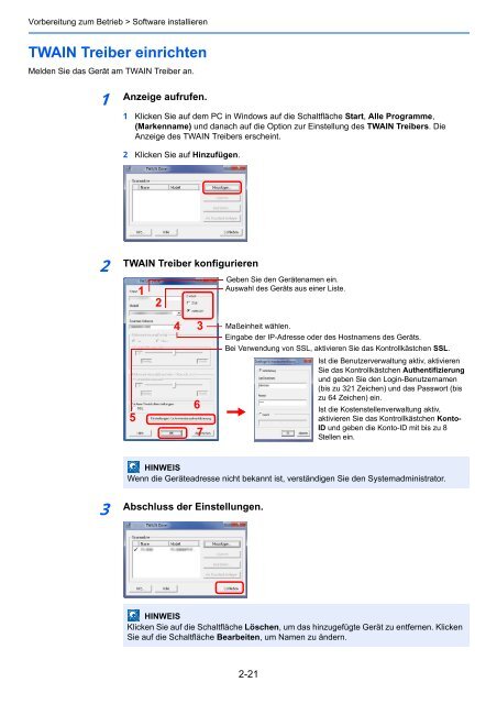 Anzeige aufrufen. - Utax