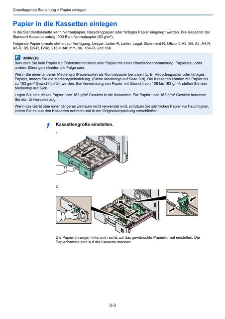 Anzeige aufrufen. - Utax