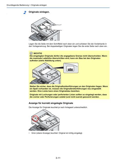 Anzeige aufrufen. - Utax