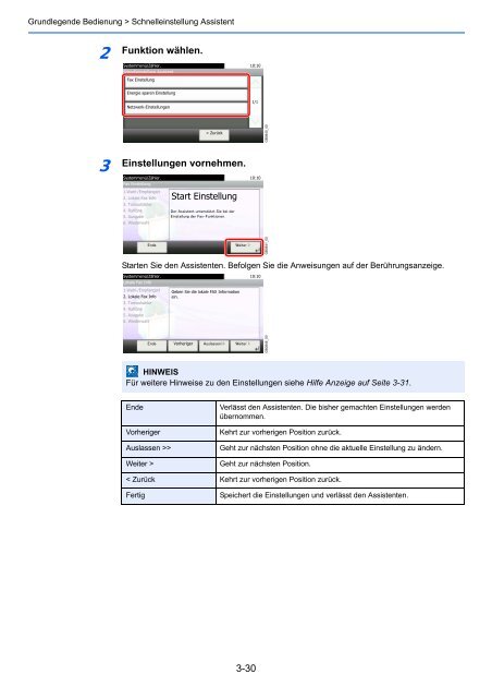 Anzeige aufrufen. - Utax