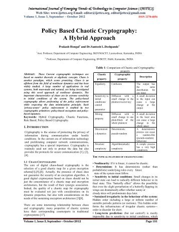 Policy Based Chaotic Cryptography: A Hybrid Approach