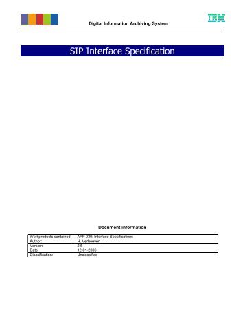 SIP Interface Specification - kopal