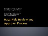 Rate and Rule Review and Approval Process - Louisiana ...