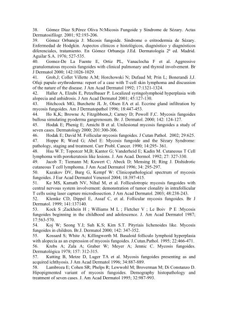 Consenso sobre Linfomas - Sociedad Argentina de DermatologÃ­a