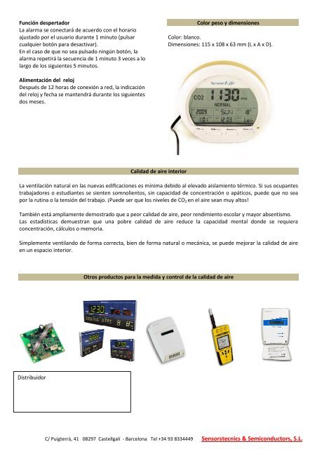 SenseLife TM -Tim8 - Sensors Tecnics, Honeywell