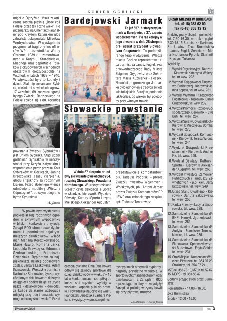 WrzesieÅ 2008 - UrzÄd Miejski w Gorlicach