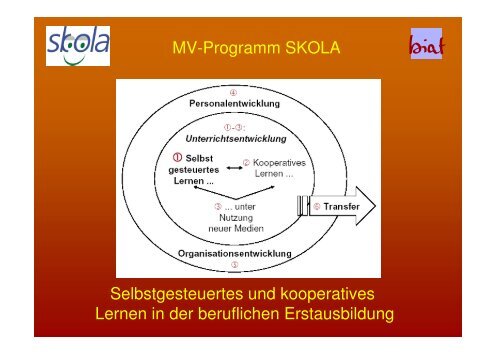 Lerntheoretischer Hintergrund - Modellversuch TUSKO