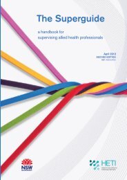 a handbook for supervising allied health professionals - HETI - NSW ...