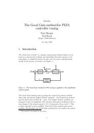 The Good Gain method for PI(D) controller tuning - TechTeach