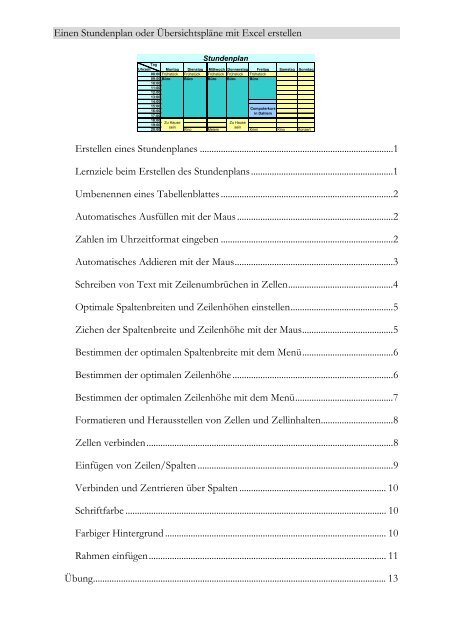 Stundenplan Erstellen Edv Didaktik Dr Viola Vockrodt Scholz