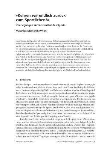 Artikel als PDF Download - SWS-Rundschau