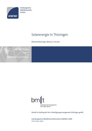 HWWI Policy - bm|t · beteiligungsmanagement thüringen GmbH