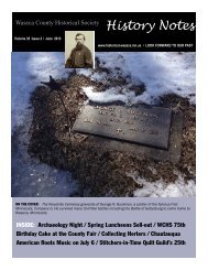 Current Newsletter - Waseca County Historical Society