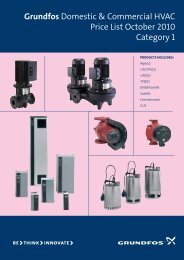 Grundfos Domestic & Commercial HVAC Price List October 2010 ...