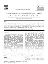 Hydrothermal synthesis of lithium iron phosphate cathodes