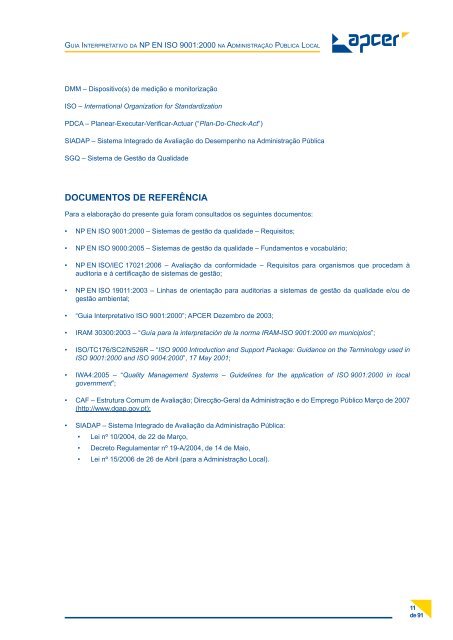 Guia Interpretativo da NP EN ISO 9001:2000 na AdministraÃ§Ã£o ...