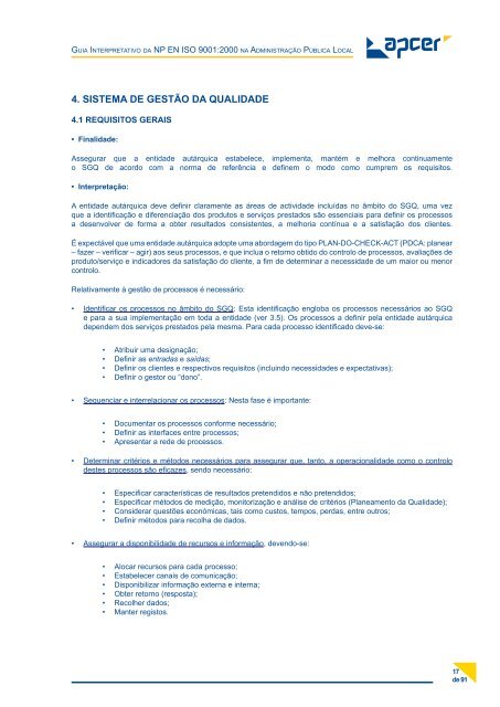 Guia Interpretativo da NP EN ISO 9001:2000 na AdministraÃ§Ã£o ...