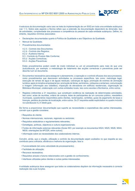 Guia Interpretativo da NP EN ISO 9001:2000 na AdministraÃ§Ã£o ...