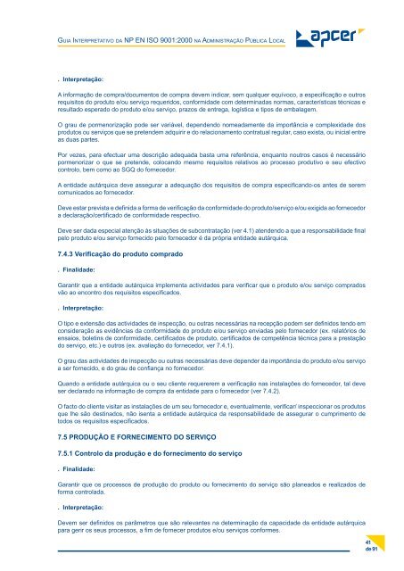 Guia Interpretativo da NP EN ISO 9001:2000 na AdministraÃ§Ã£o ...