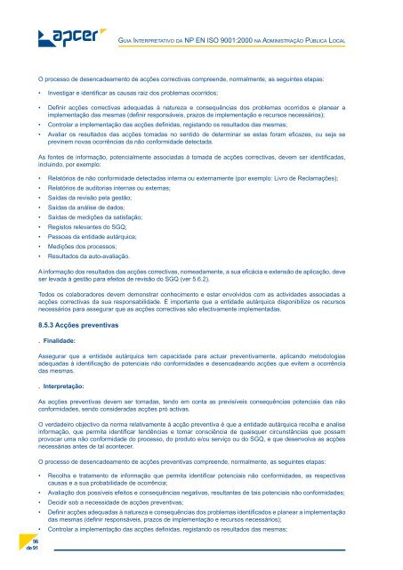 Guia Interpretativo da NP EN ISO 9001:2000 na AdministraÃ§Ã£o ...