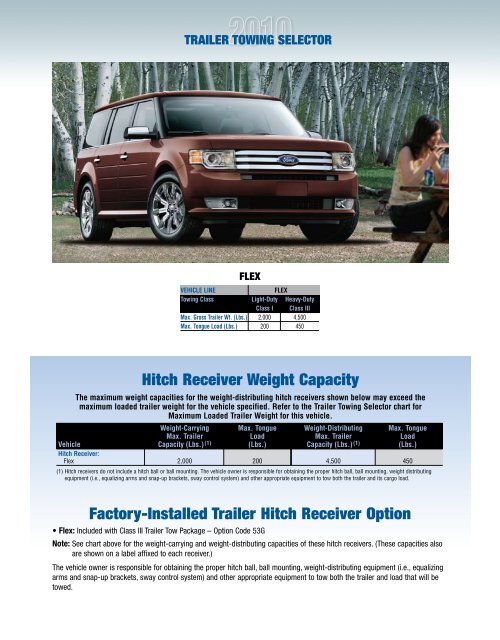 Ford 2010 Flex Towing Guide