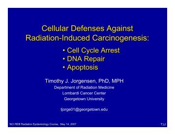 Cellular Defenses Against Radiation-Induced Carcinogenesis: