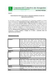 Anexo II. SistematizaciÃ³n de informaciÃ³n sobre los congresistas ...