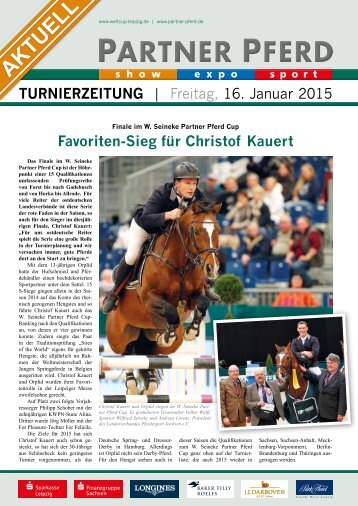 TURNIERZEITUNG | Freitag, 16. Januar 2015 Favoriten-Sieg für Christof Kauert